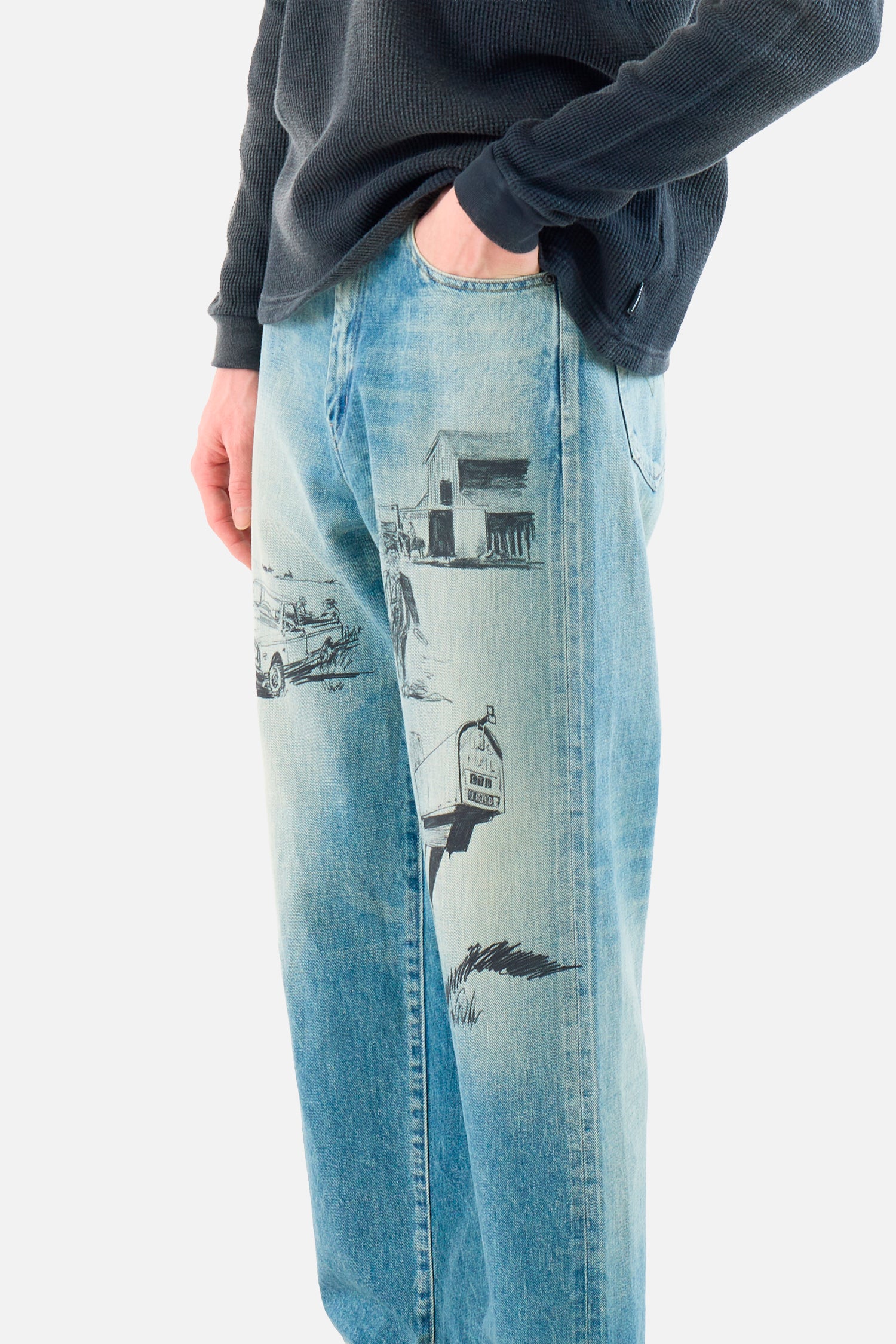 Washed DP Basic Denim Pants