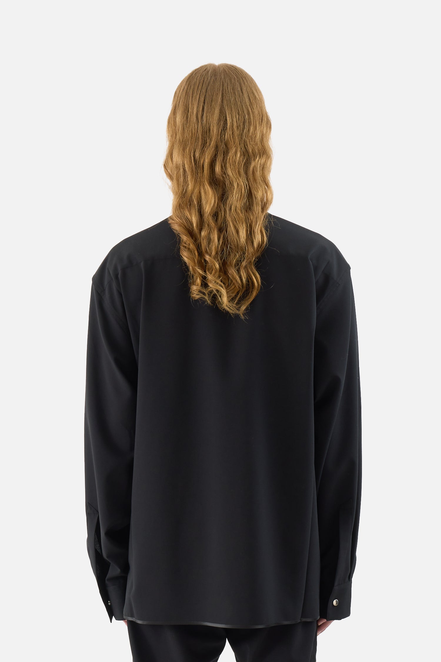 Black Pocketing Longsleeve Shirt