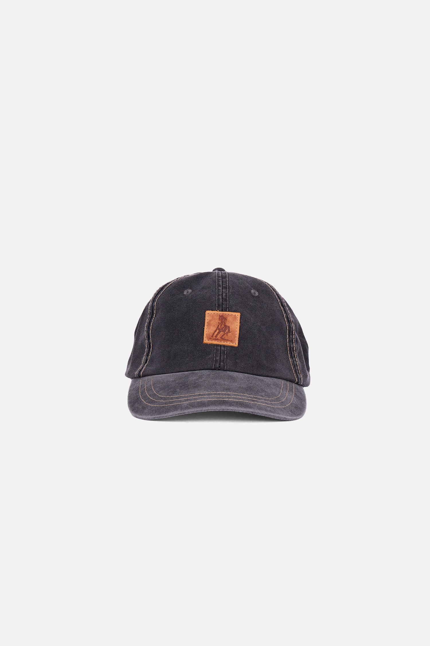 Running Horse Leather Patch Hat