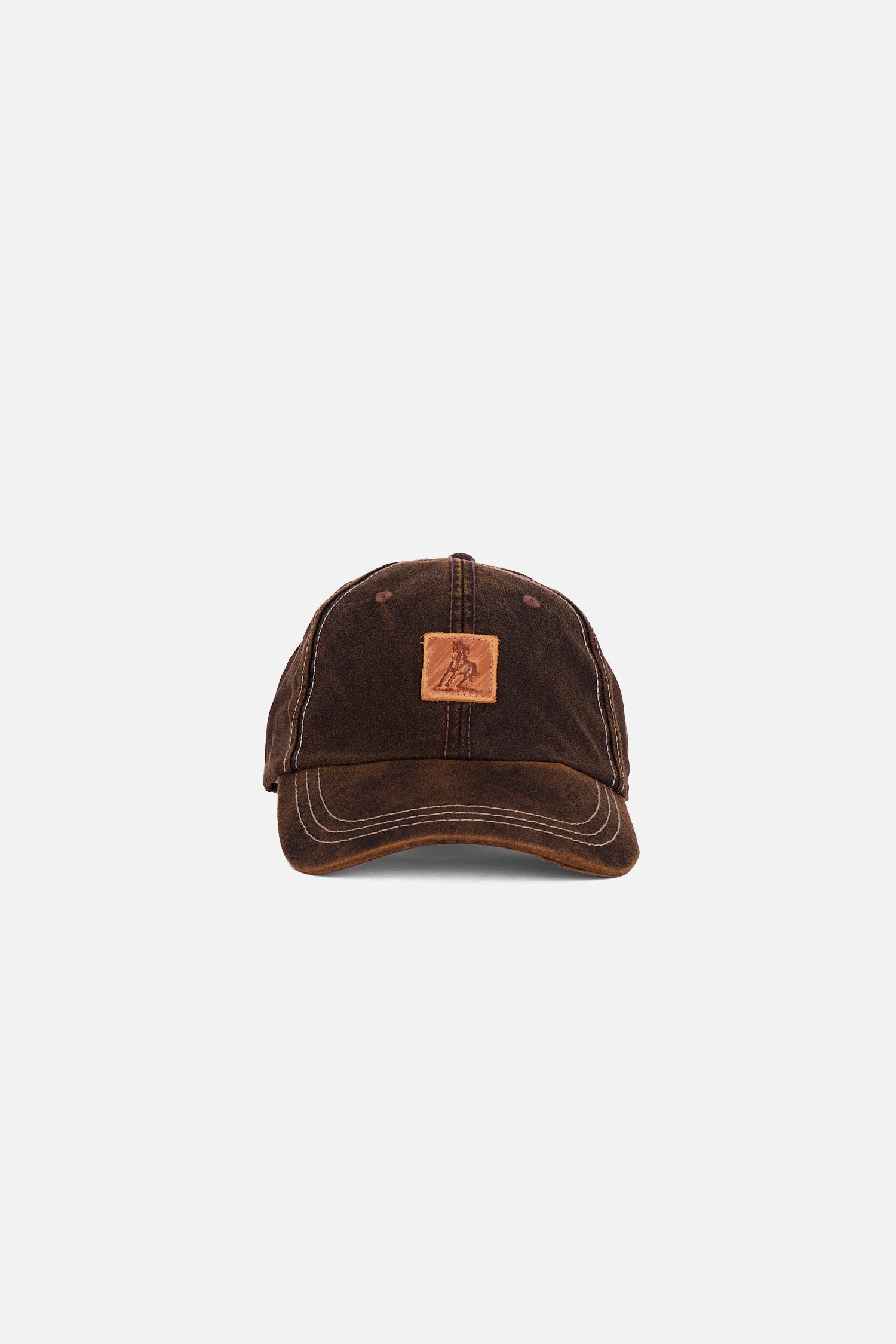 Running Horse Leather Patch Hat