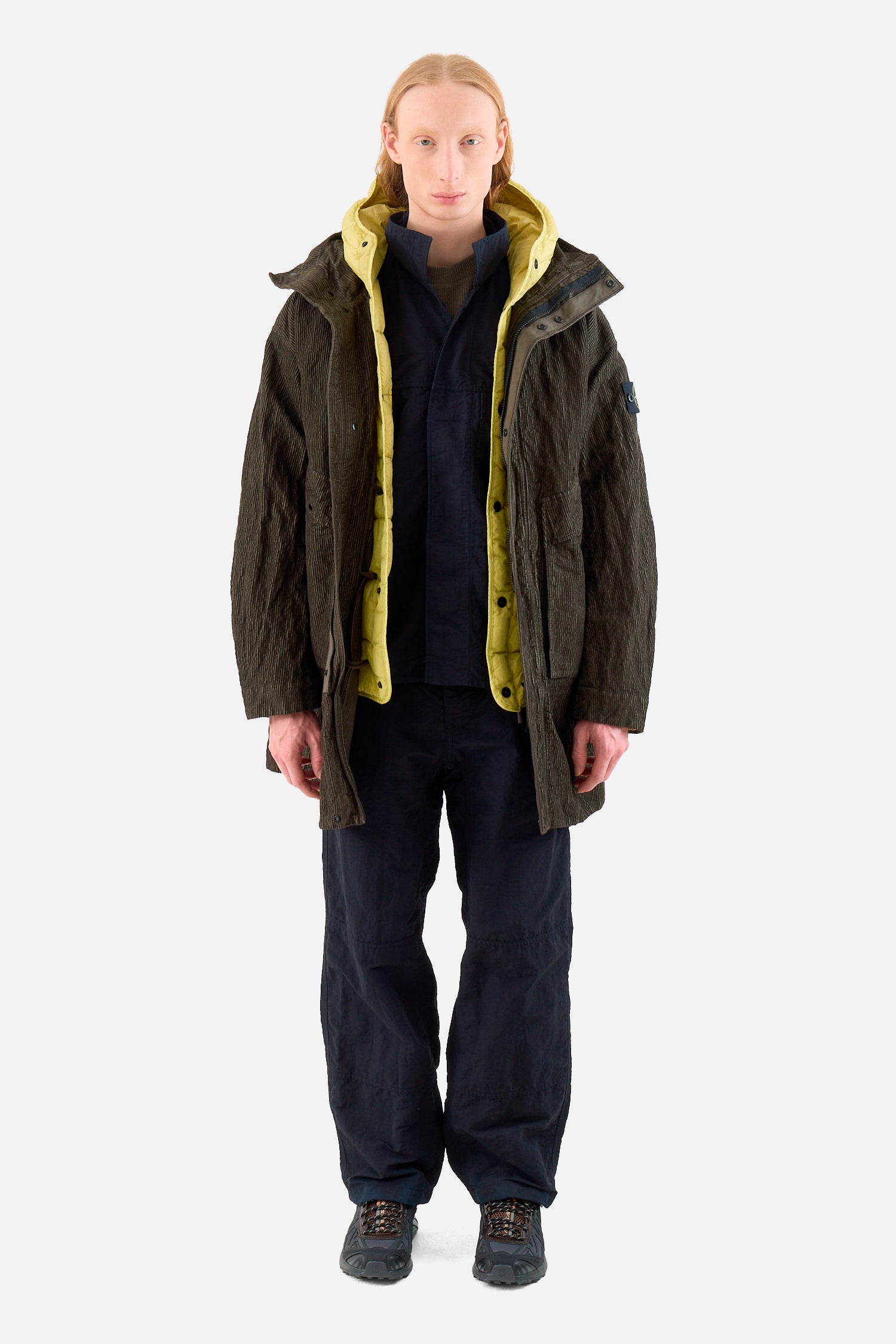 7100009 Wrinkled Corduroy Parka