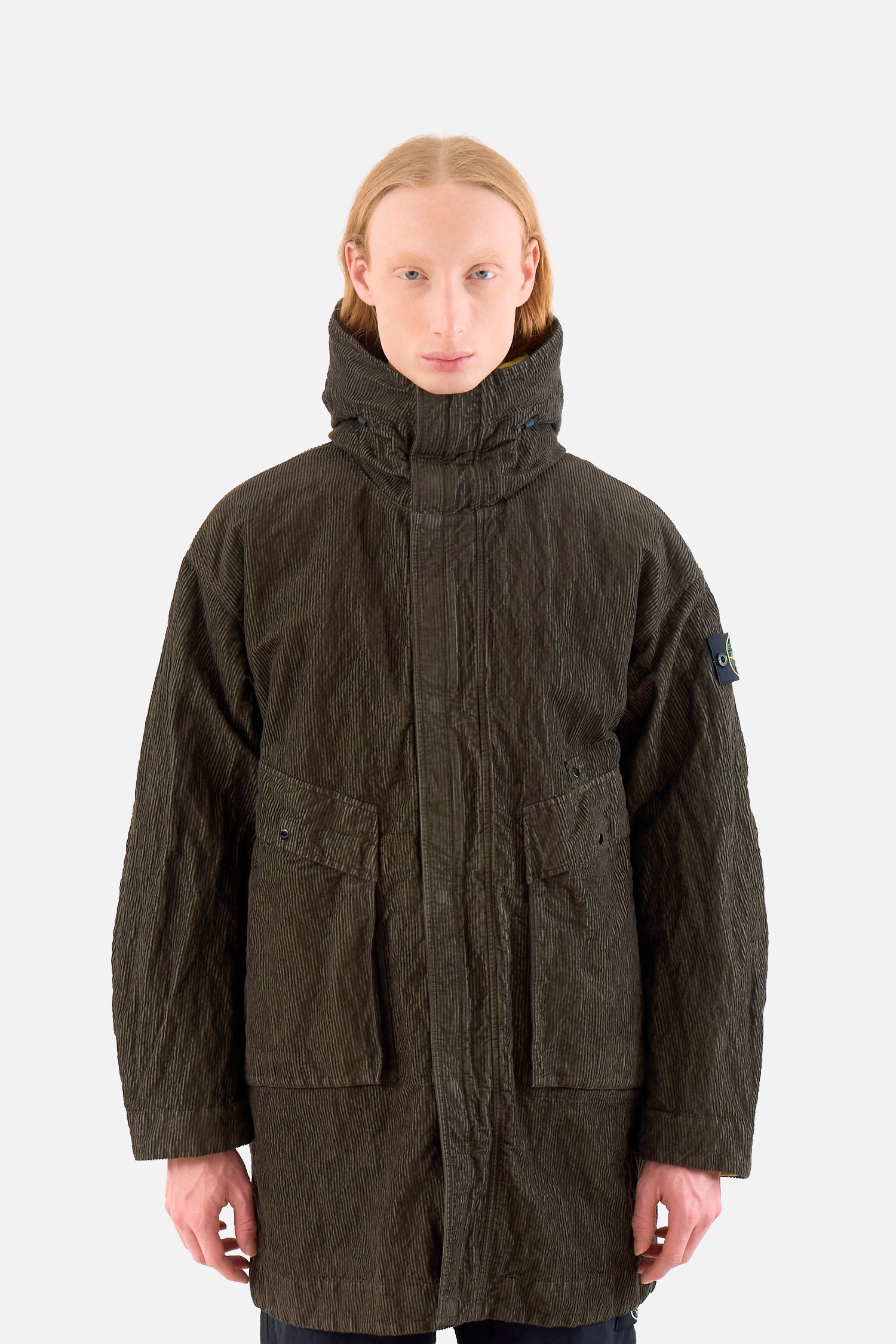 7100009 Wrinkled Corduroy Parka