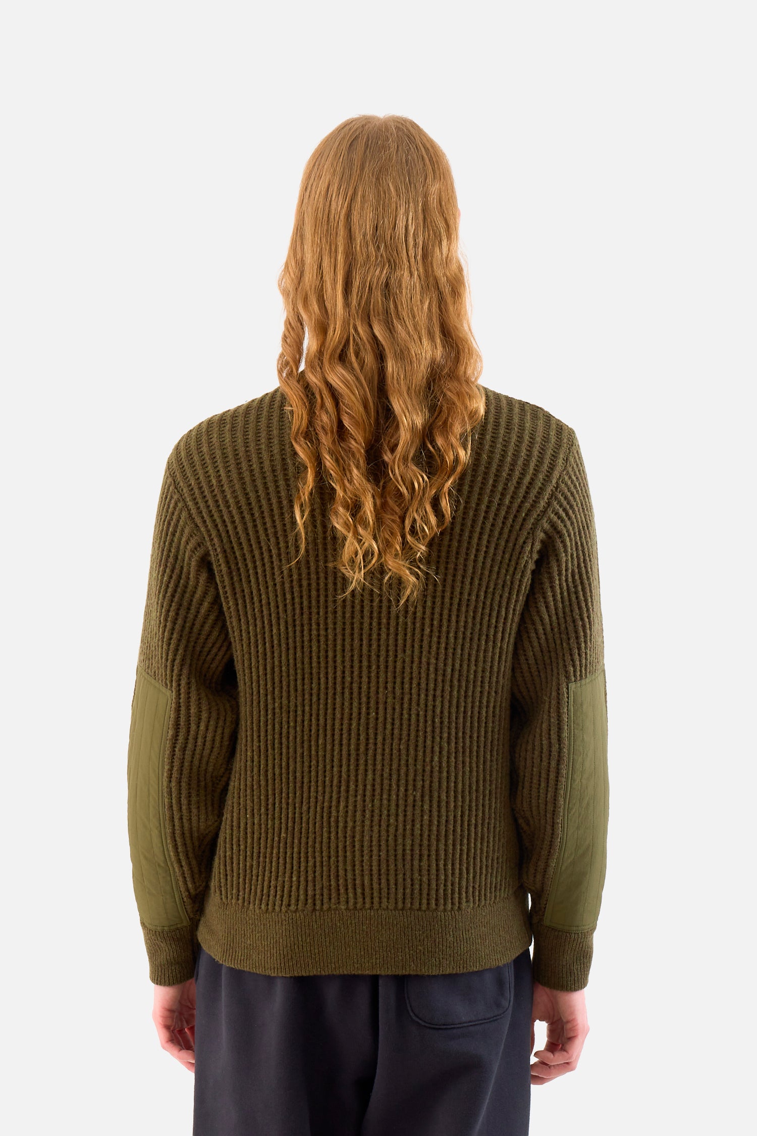 Military Patch Zip Sweater