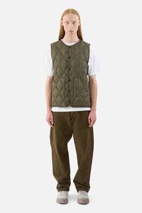 Military Crew Neck Down Vest