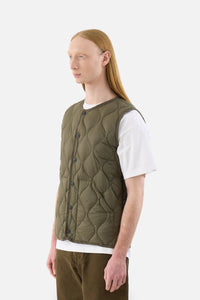 Military Crew Neck Down Vest