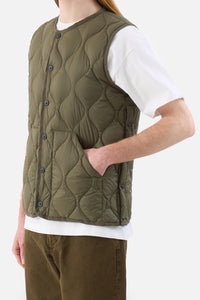 Military Crew Neck Down Vest