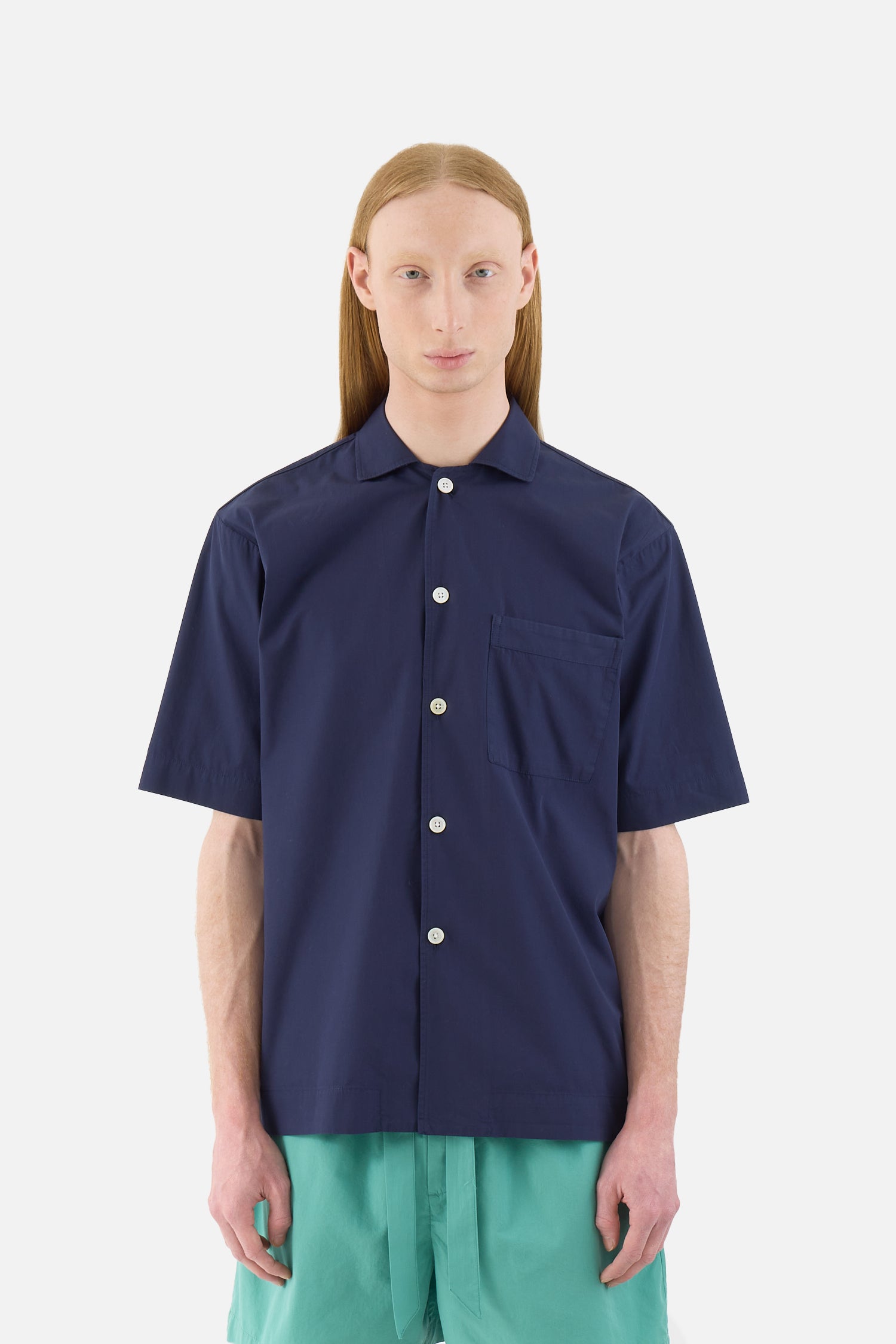Cotton Poplin - Pyjamas Short Sleeve Shirt