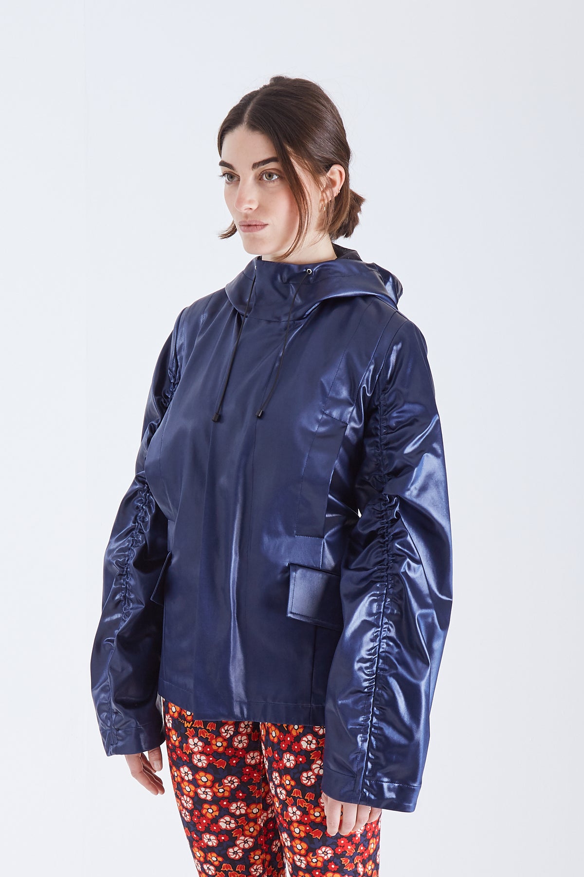 Pleated Sleeves Jacket