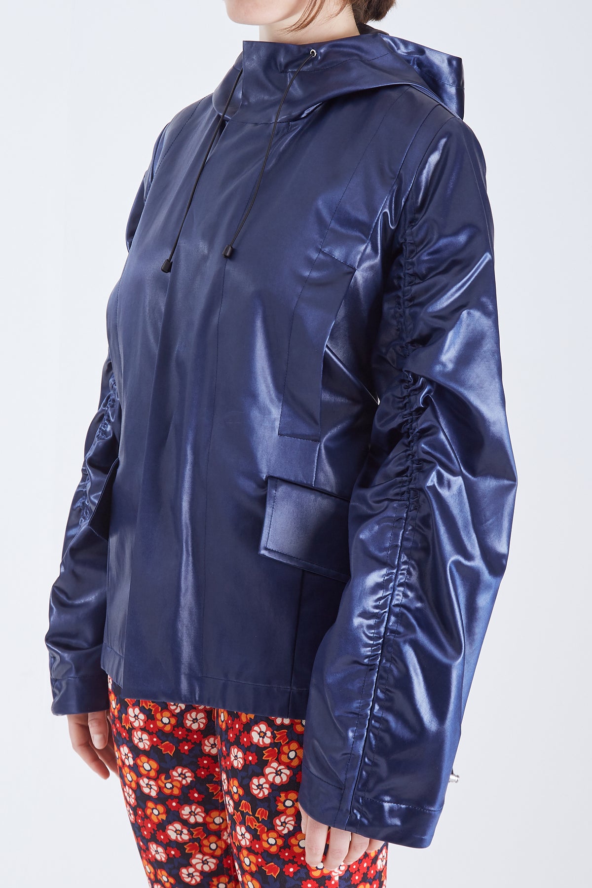 Pleated Sleeves Jacket