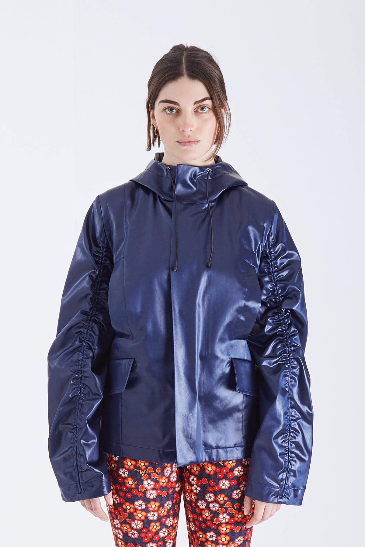 Pleated Sleeves Jacket