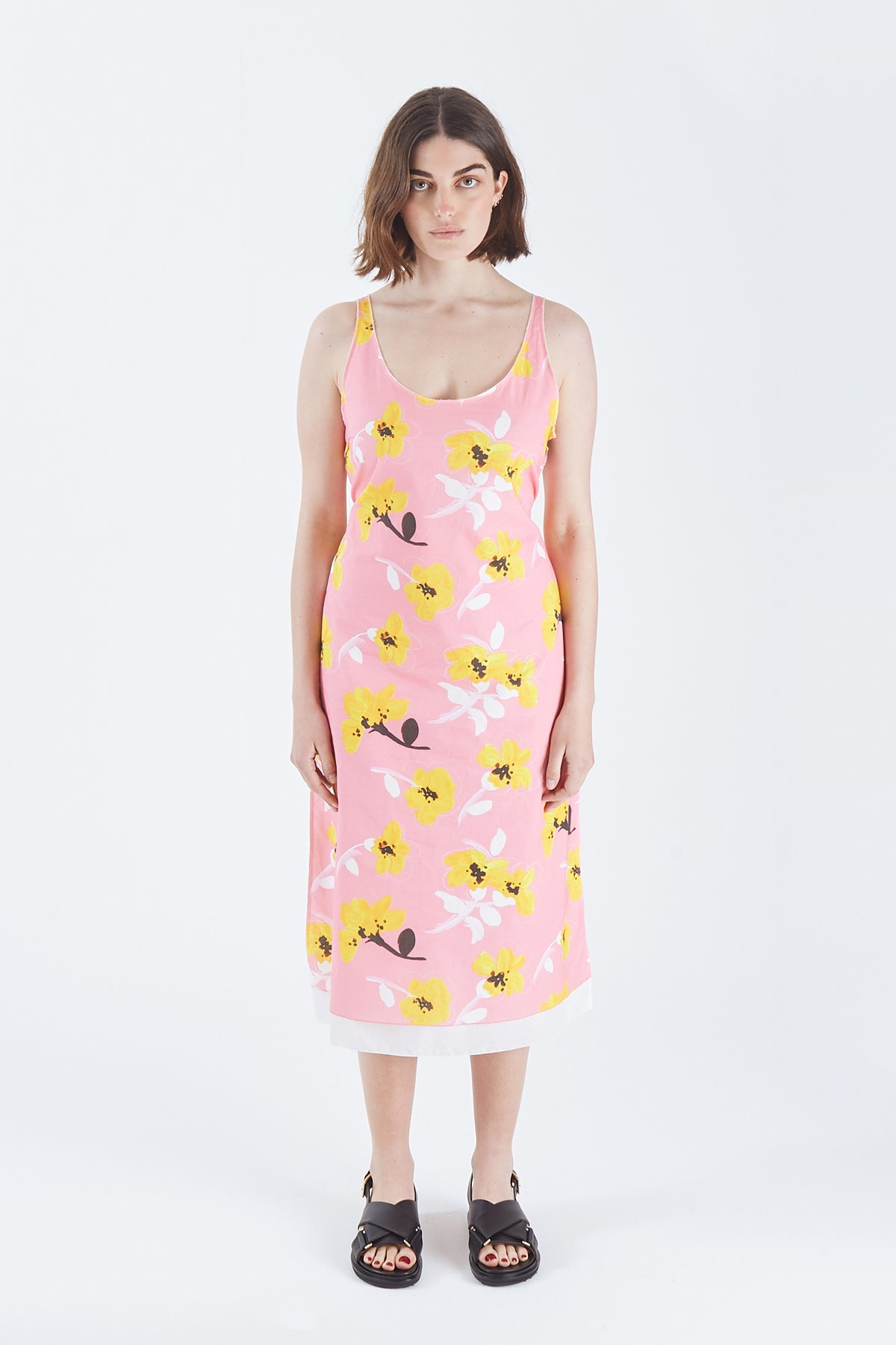 Floral Laced Tank Dress