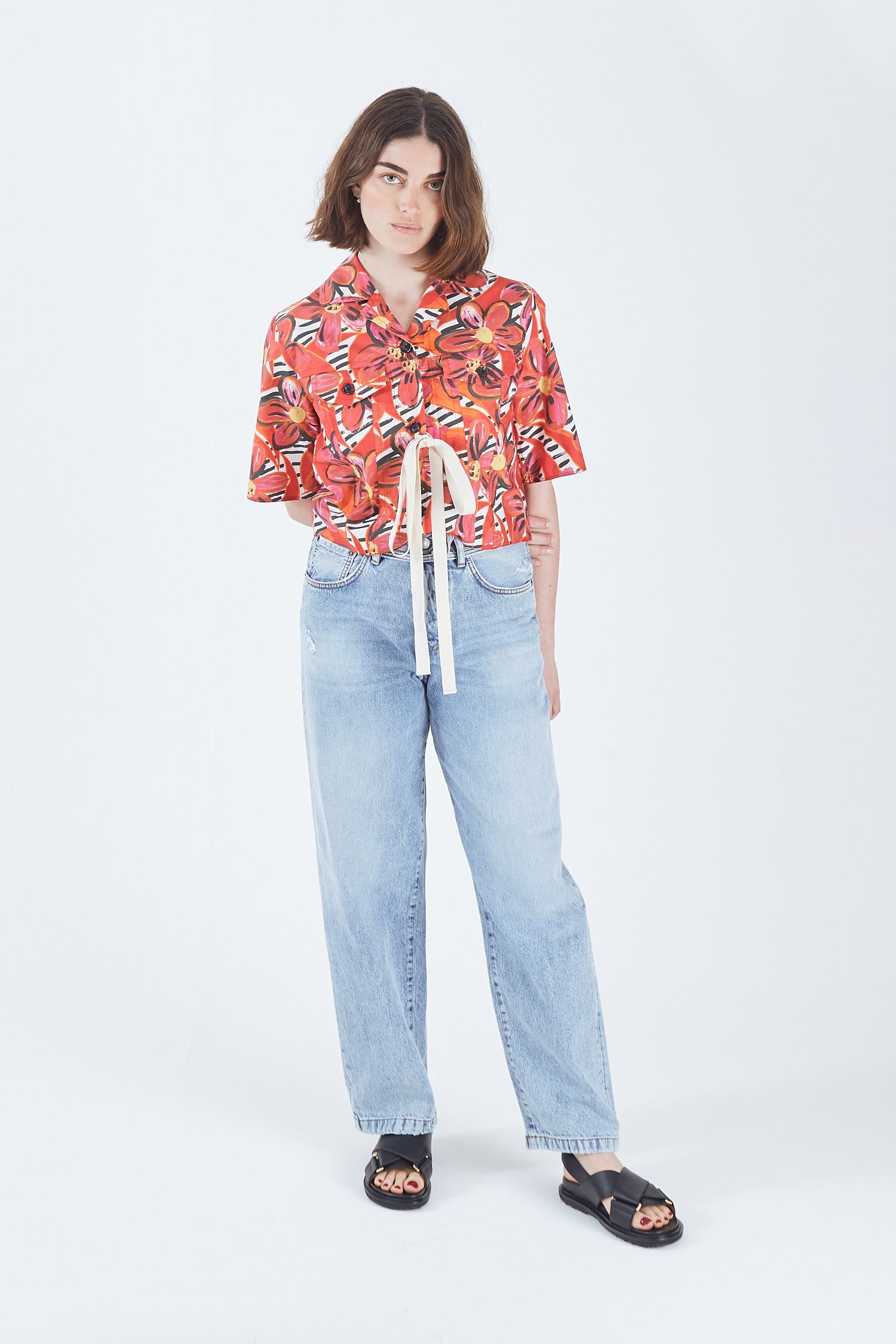 Floral Cropped Shirt