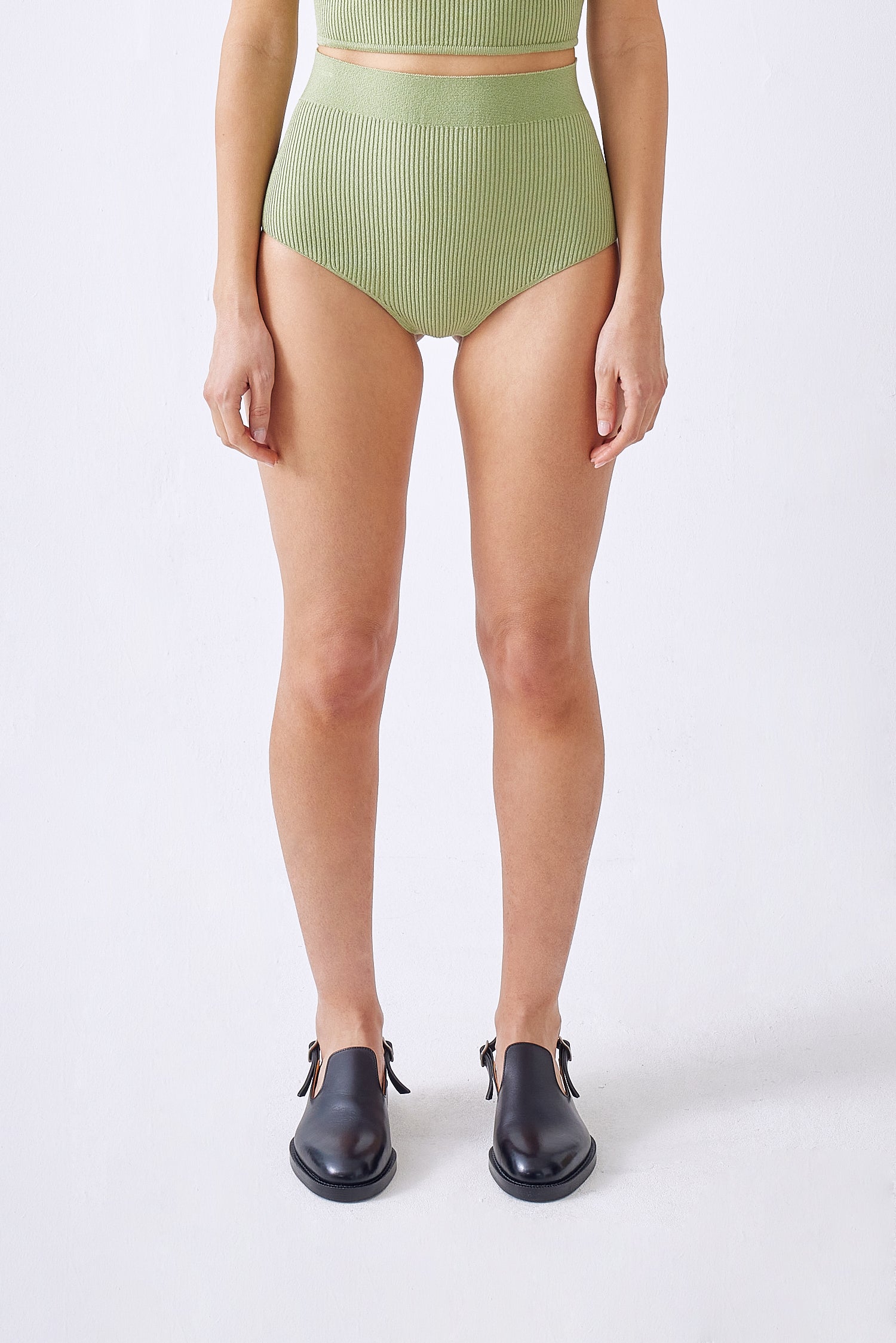 Super High Gauge Silk Nylon Knit Shorts