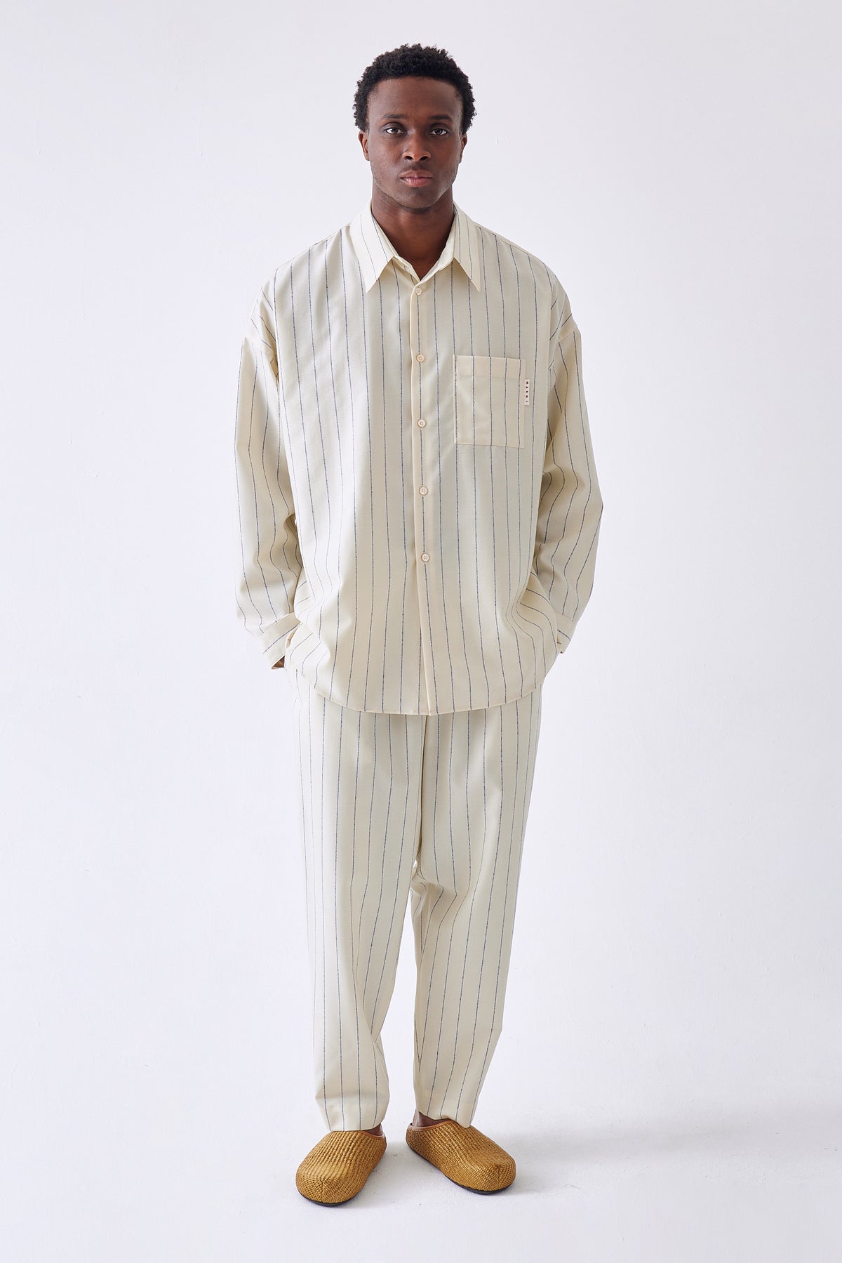 Pin Stripe Wool Fresco