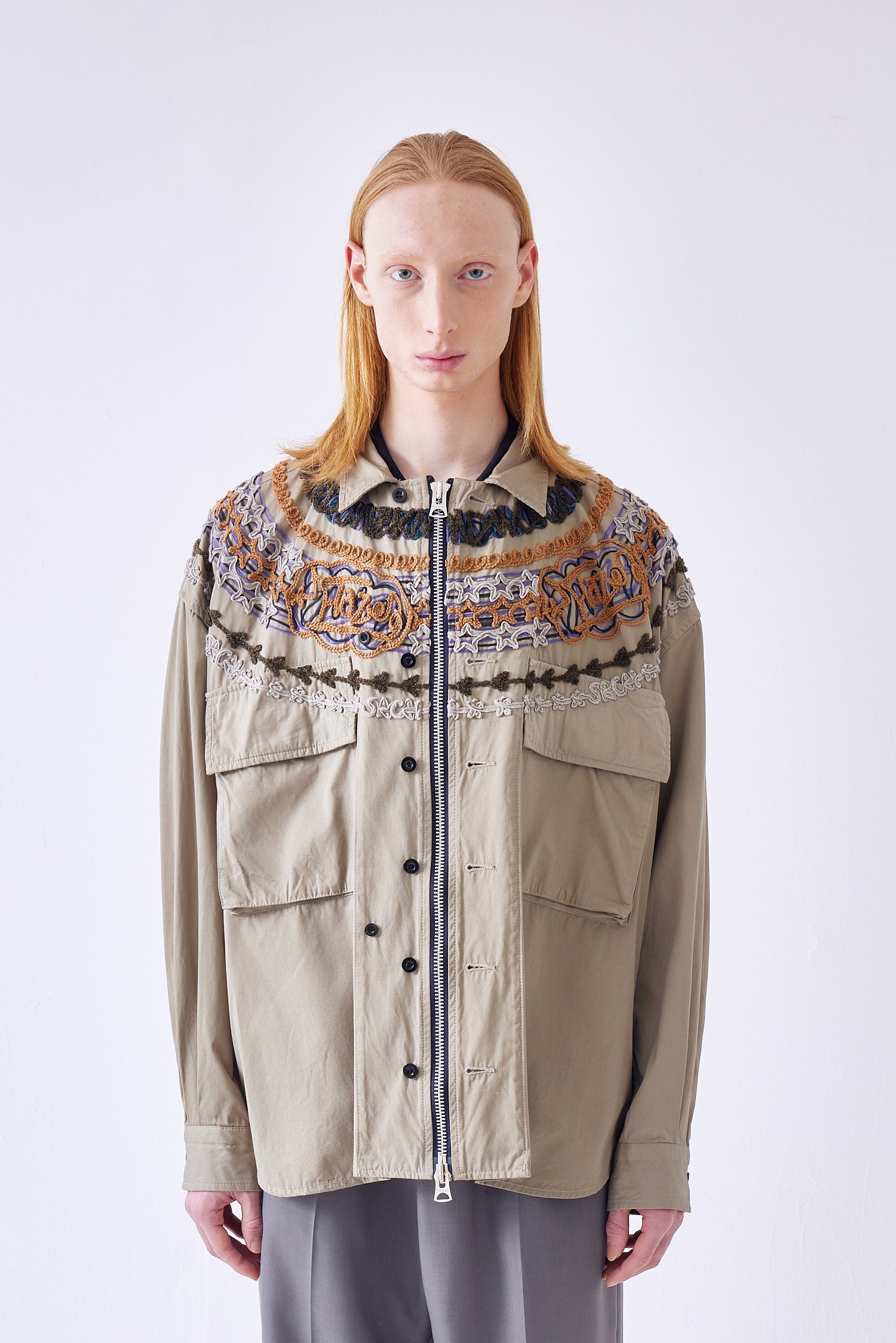 x Eric Haze Code Embroidery LS Shirt