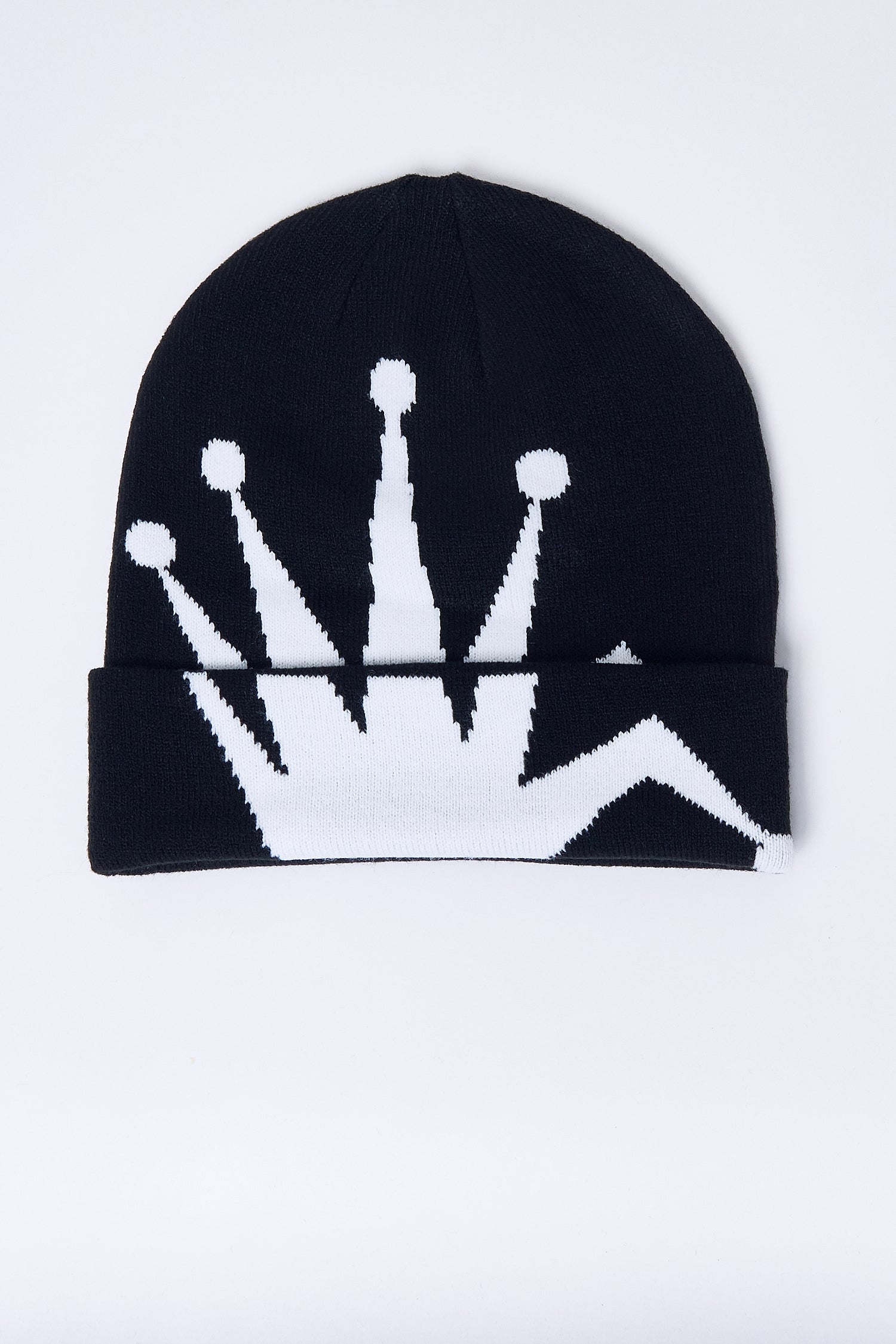 Crown Jacquard Cuff Beanie - THE NEXT DOOR