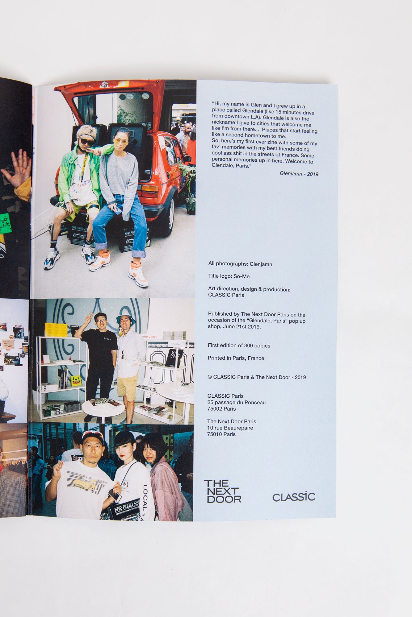 "Glendale, Paris" Zine